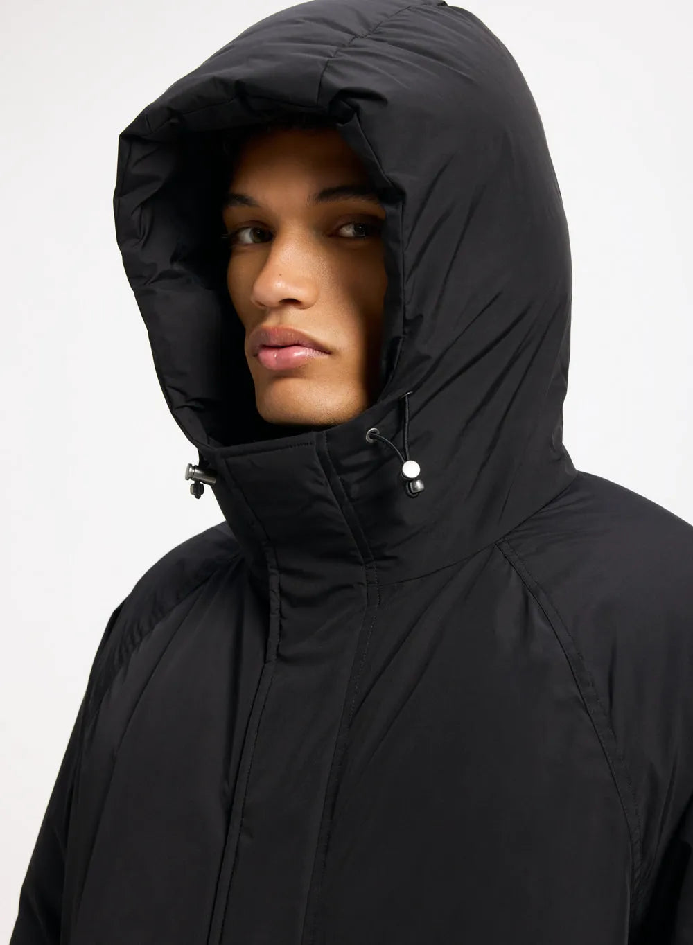 Pyrenex Spark men's hooded parka in natural down black