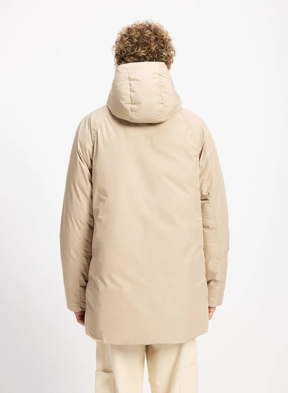 Hooded men's parka Pyrenex Spark in natural down light beige