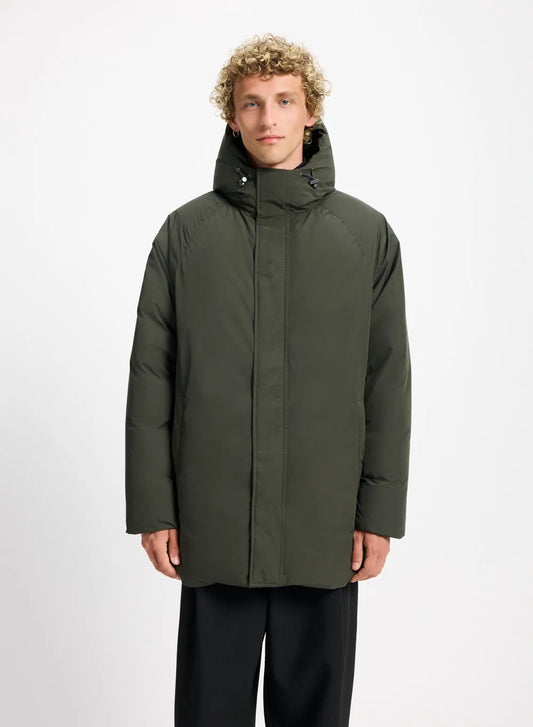 Hooded parka for men Pyrenex Spark in natural down khaki