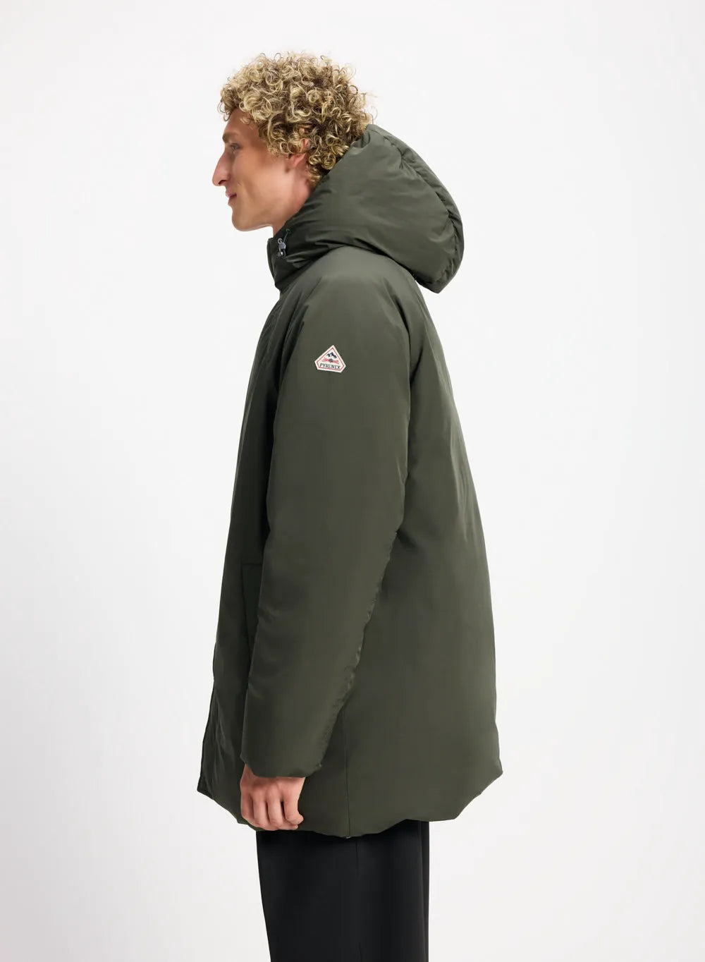 Hooded parka for men Pyrenex Spark in natural down khaki