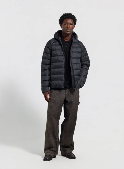 Men's hooded down jacket Pyrenex Arial black