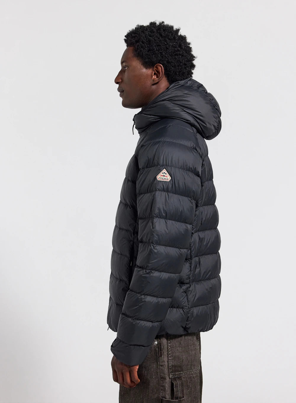 Men's hooded down jacket Pyrenex Arial black