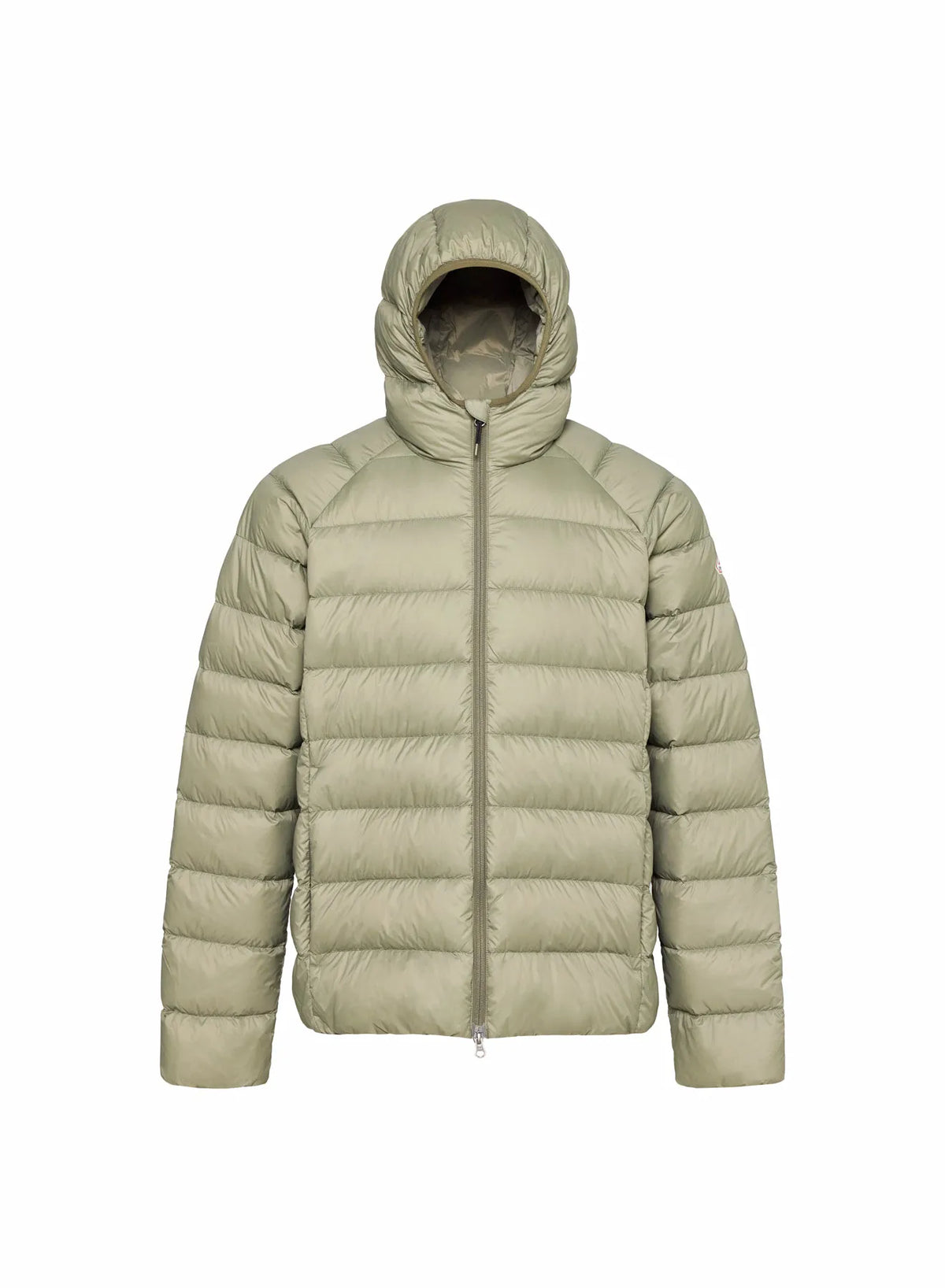 Hooded men's down jacket Pyrenex Arial light khaki