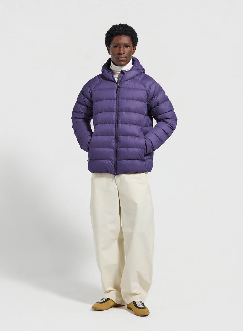 Men's hooded down jacket Pyrenex Arial purple