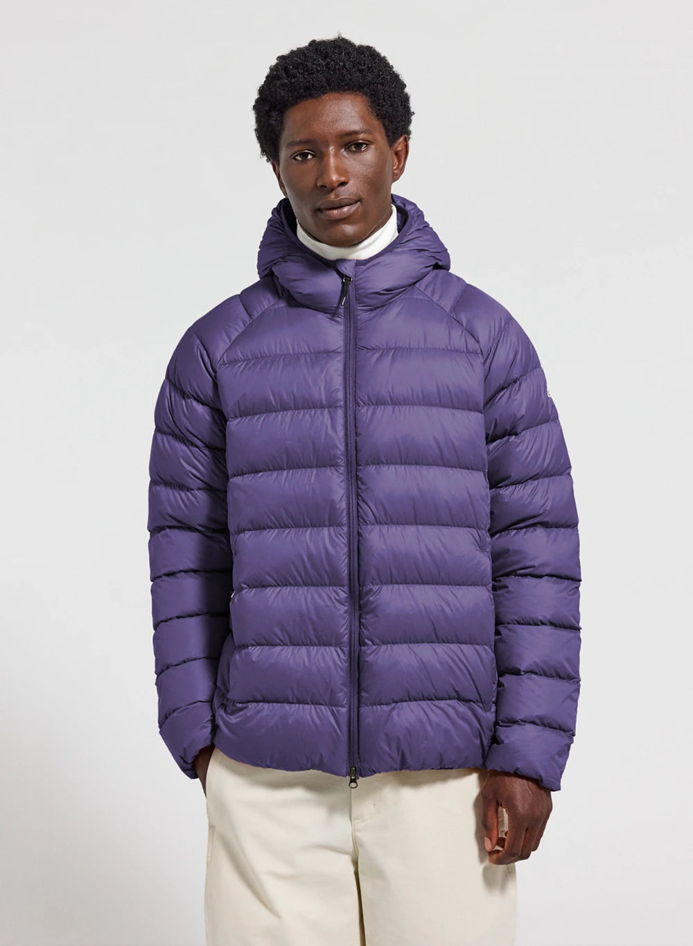 Men's hooded down jacket Pyrenex Arial purple