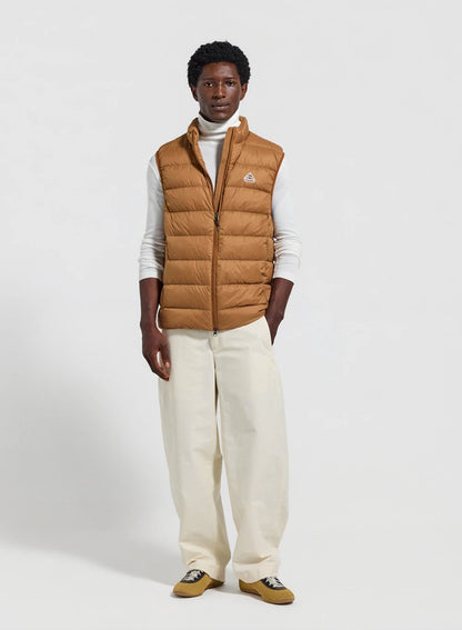 Men's sleeveless Pyrenex Arial down jacket in light brown