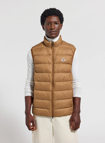 Men's sleeveless Pyrenex Arial down jacket in light brown