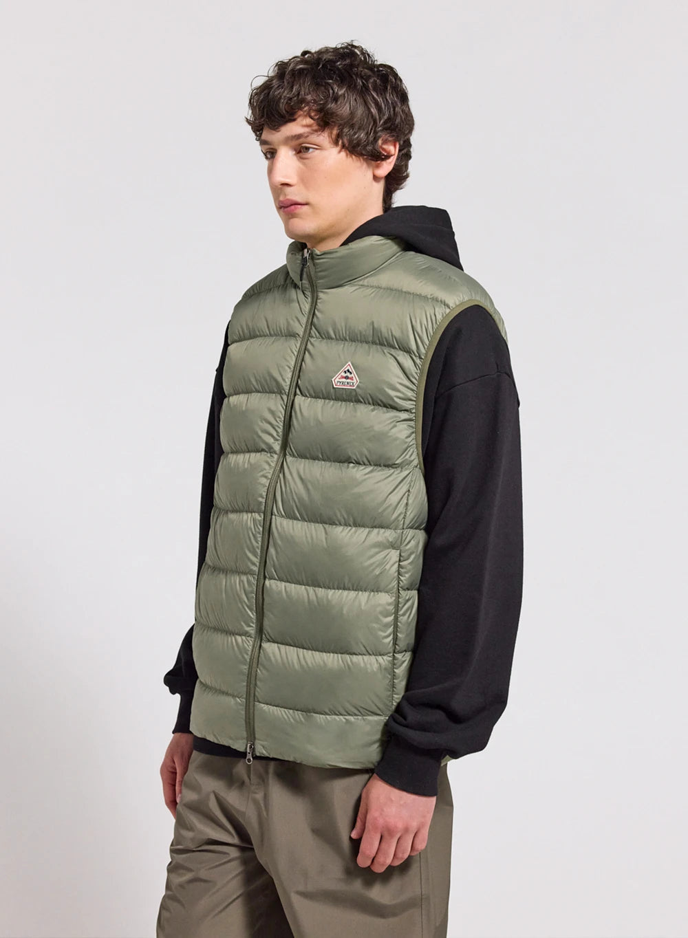Men's sleeveless down jacket Pyrenex Arial light khaki