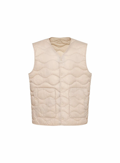 Pyrenex Handy Vest ultra-lightweight men's sleeveless down jacket in light beige