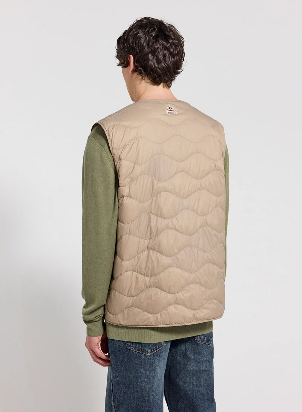 Pyrenex Handy Vest ultra-lightweight men's sleeveless down jacket in light beige