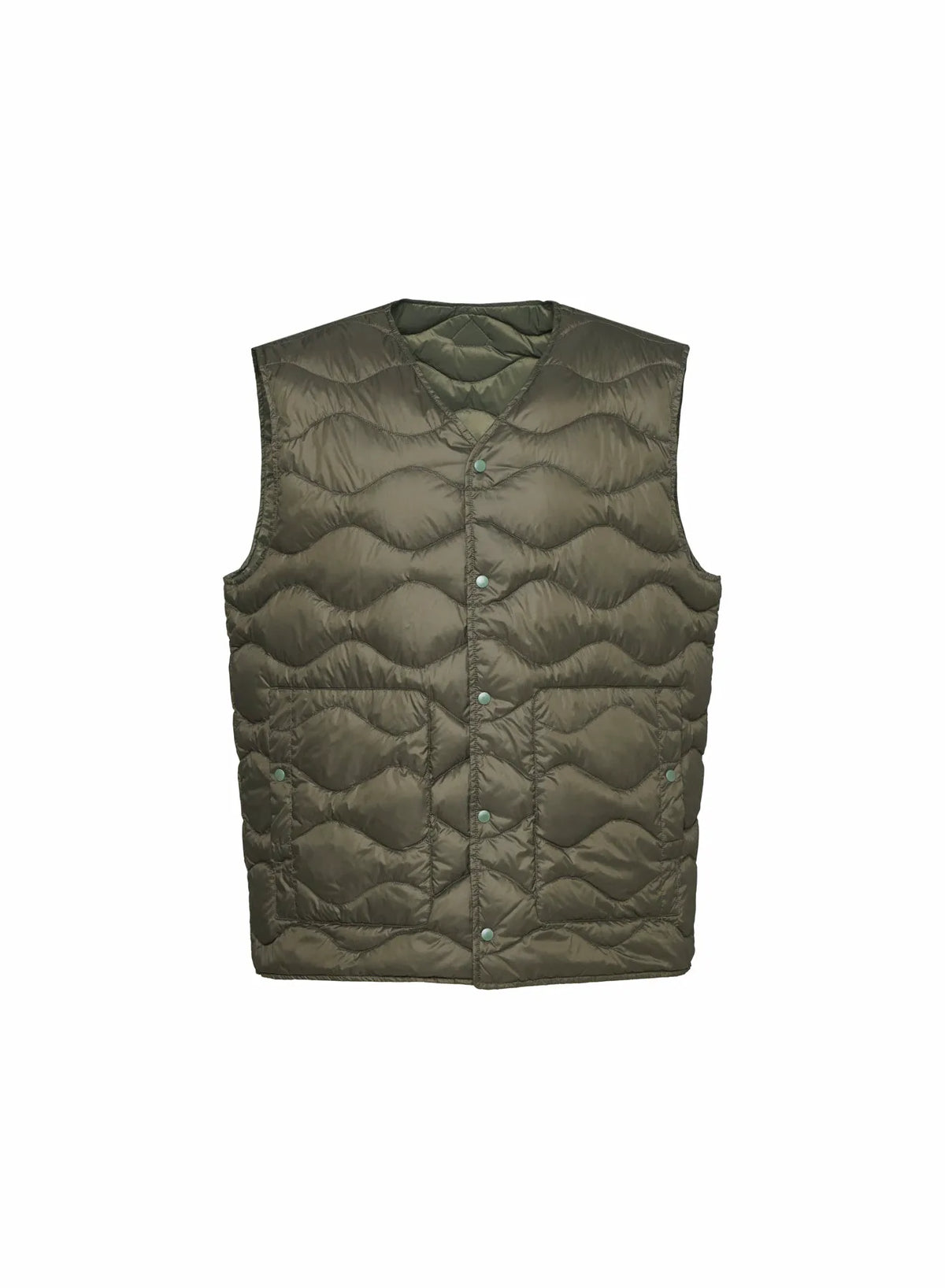 Pyrenex Handy Vest ultra-lightweight sleeveless men's down jacket in khaki green