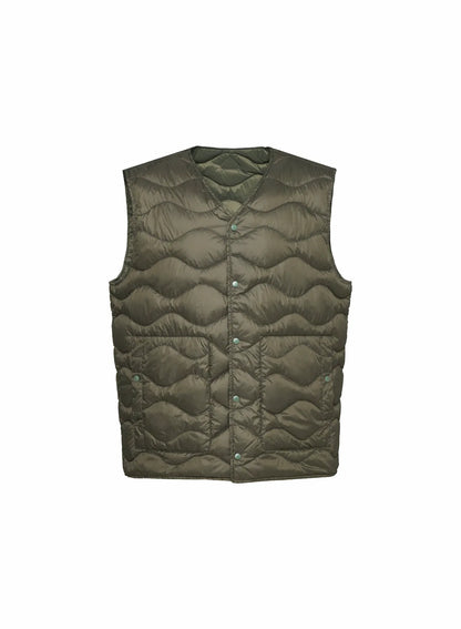 Pyrenex Handy Vest ultra-lightweight sleeveless men's down jacket in khaki green
