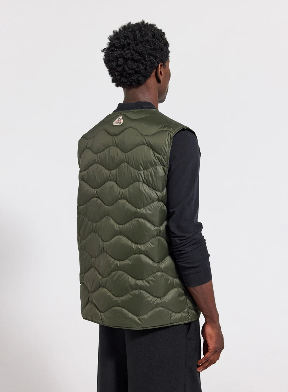 Pyrenex Handy Vest ultra-lightweight sleeveless men's down jacket in khaki green