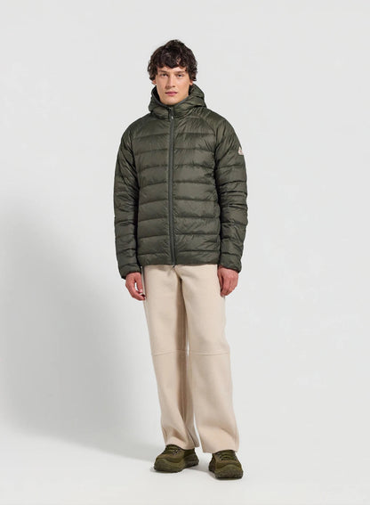 Pyrenex Guzet ultra-lightweight hooded down jacket khaki green