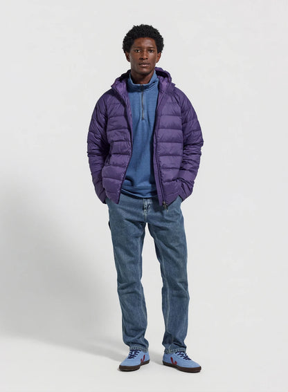 Pyrenex Guzet ultra-light hooded purple down jacket