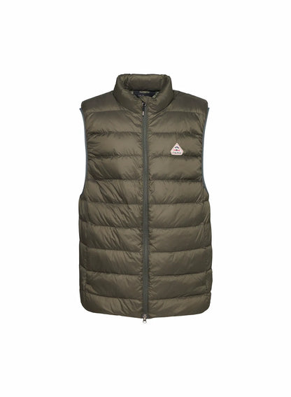 Pyrenex Guzet dark khaki ultra-lightweight sleeveless down jacket