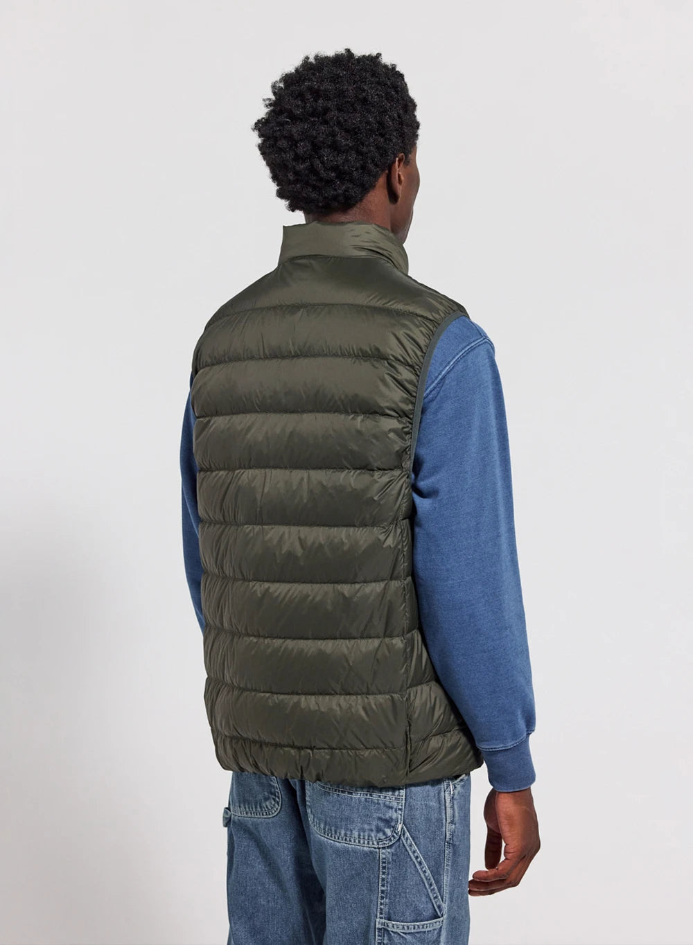 Pyrenex Guzet dark khaki ultra-lightweight sleeveless down jacket