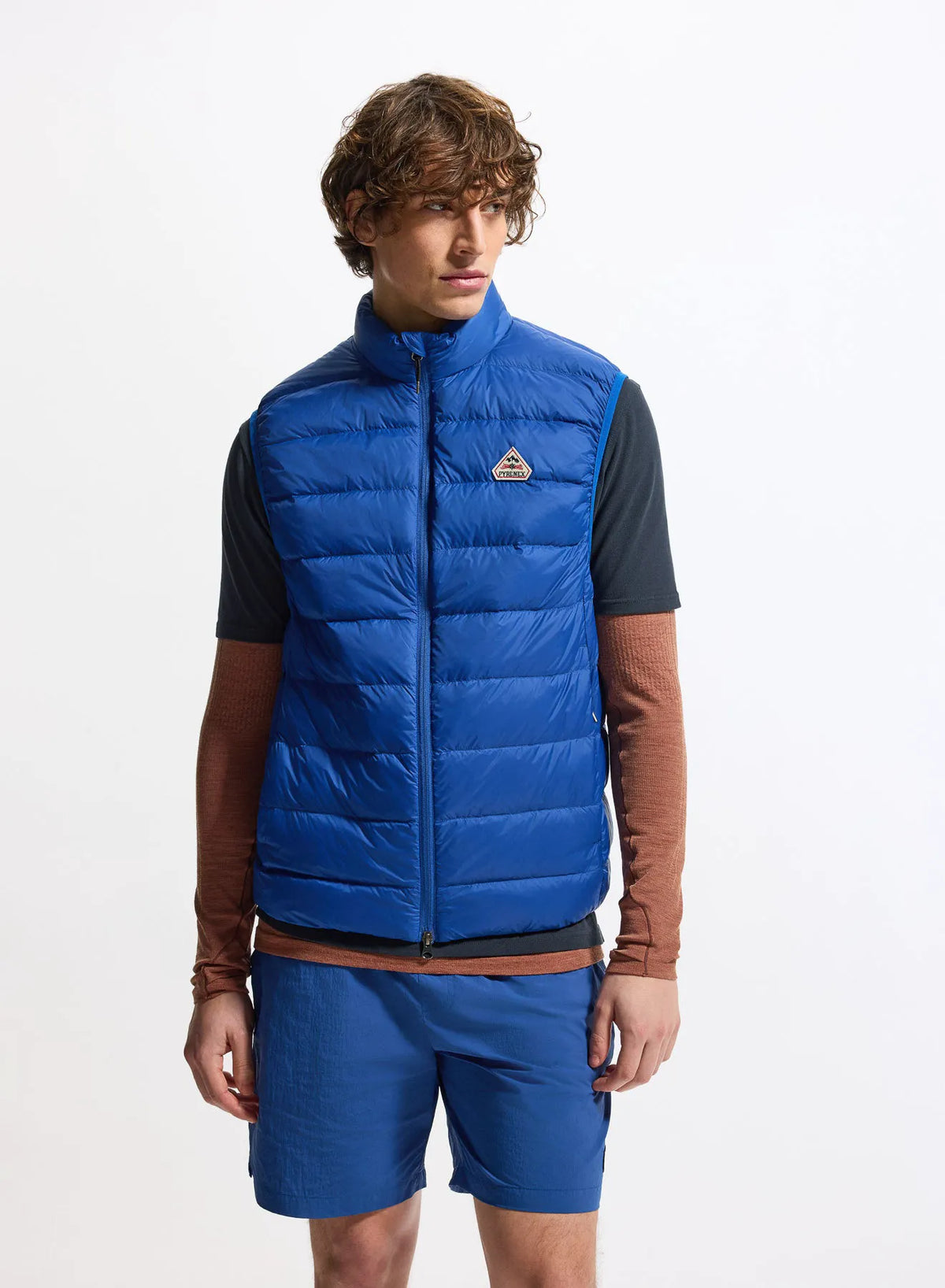 Lightweight sleeveless down gilet Pyrenex Guzet electric blue