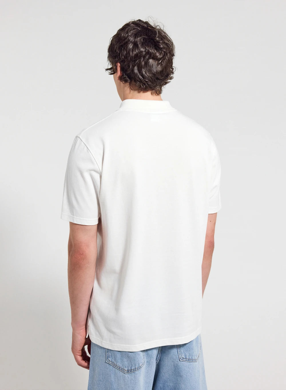 Men's organic cotton polo shirt Pyrenex Cobalt white
