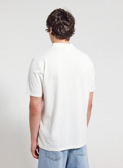 Men's organic cotton polo shirt Pyrenex Cobalt white