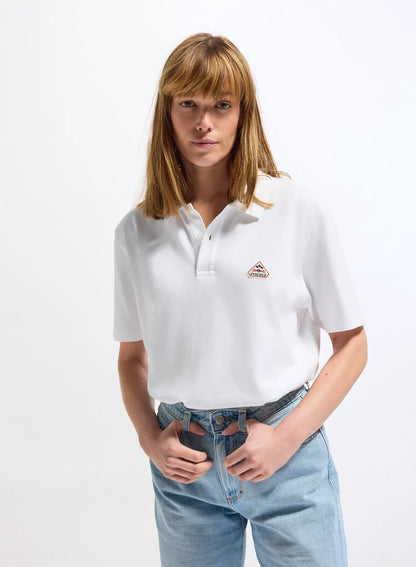 Men's organic cotton polo shirt Pyrenex Cobalt white