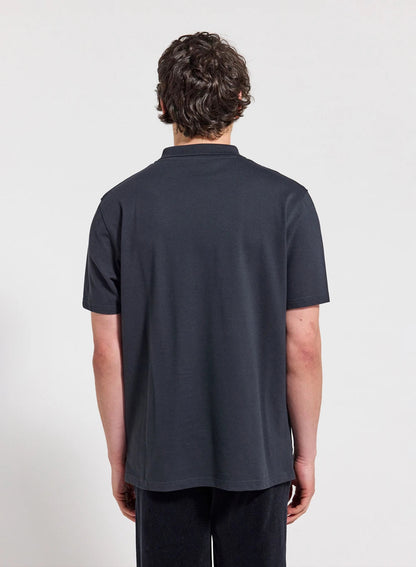Pyrenex Cobalt navy blue men's polo in organic cotton