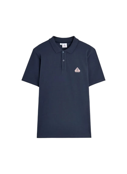 Pyrenex Cobalt navy blue men's polo in organic cotton
