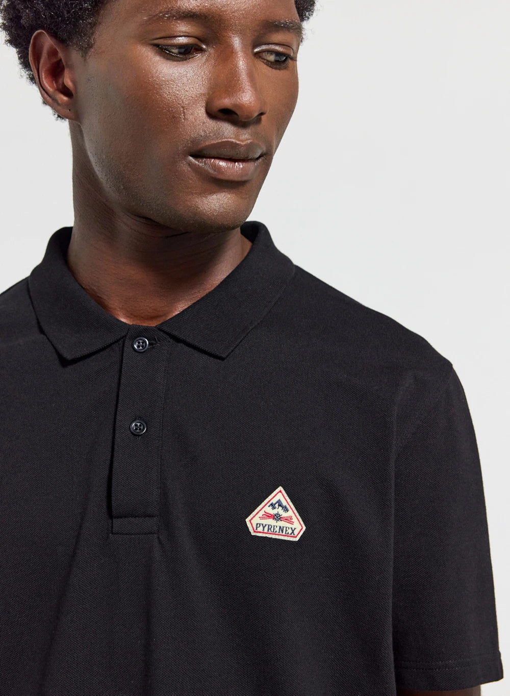 Pyrenex Cobalt noir men's organic cotton polo shirt