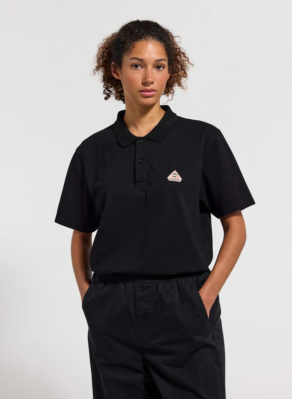 Pyrenex Cobalt noir men's organic cotton polo shirt