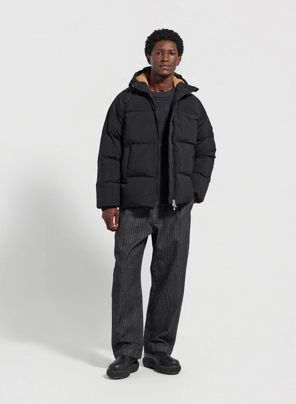 Pyrenex Retro Sten black unisex natural down jacket