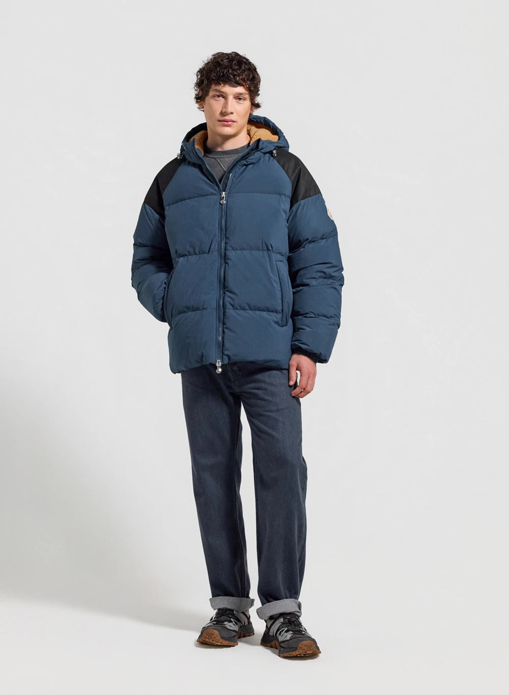 Pyrenex Retro Sten petrol blue unisex natural down jacket