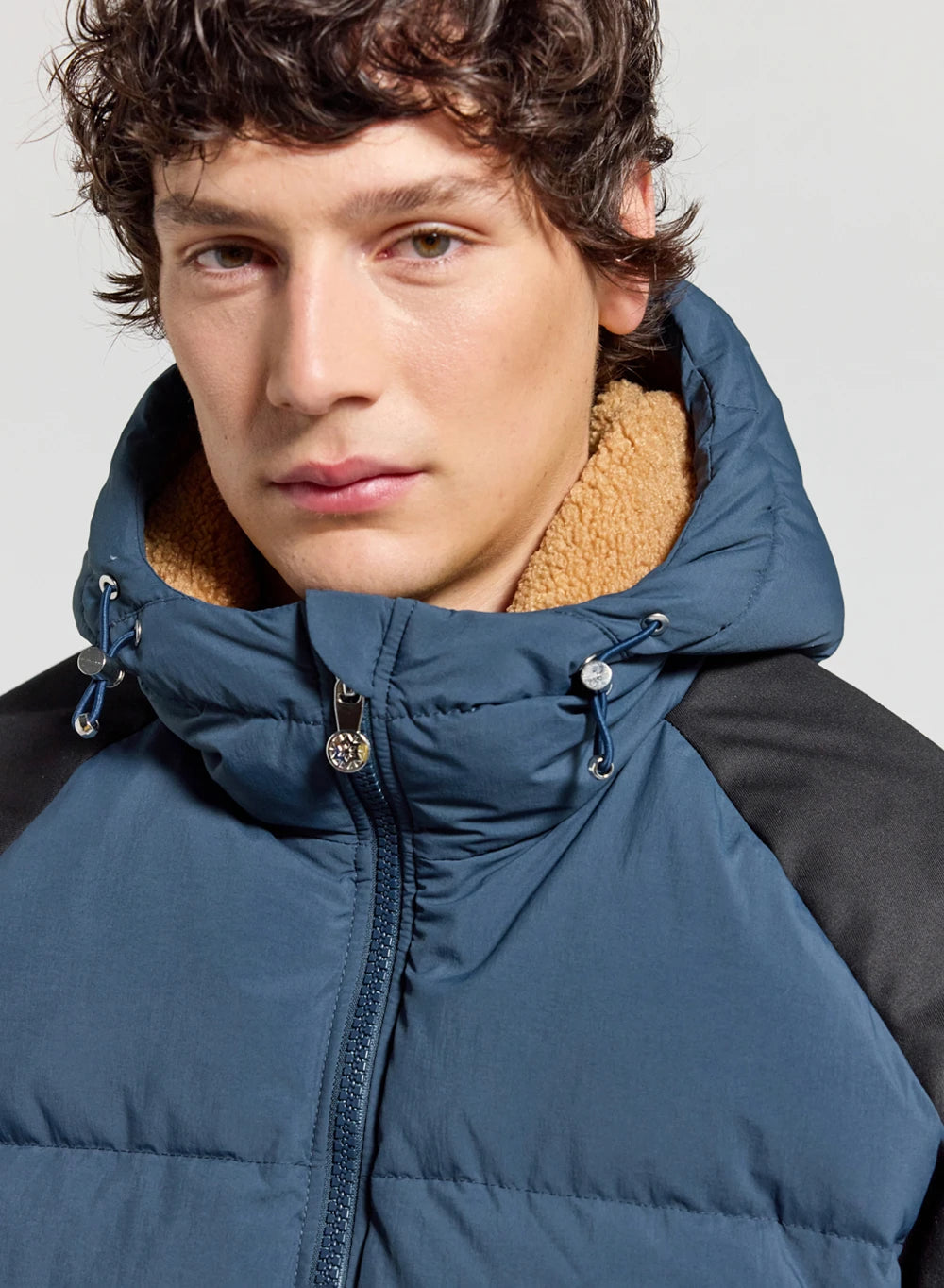 Pyrenex Retro Sten petrol blue unisex natural down jacket