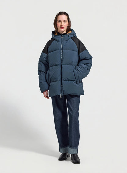 Pyrenex Retro Sten petrol blue unisex natural down jacket