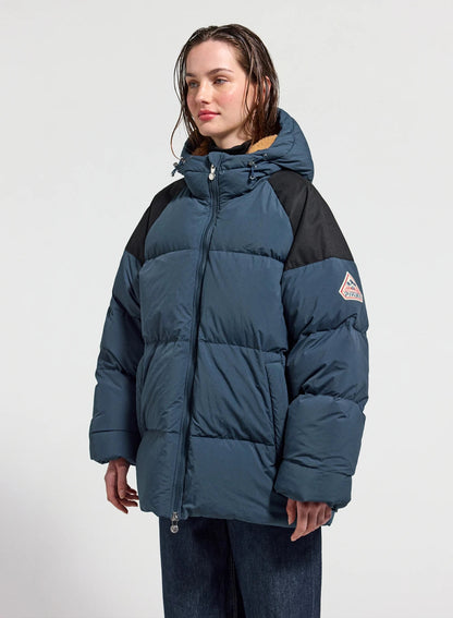 Pyrenex Retro Sten petrol blue unisex natural down jacket