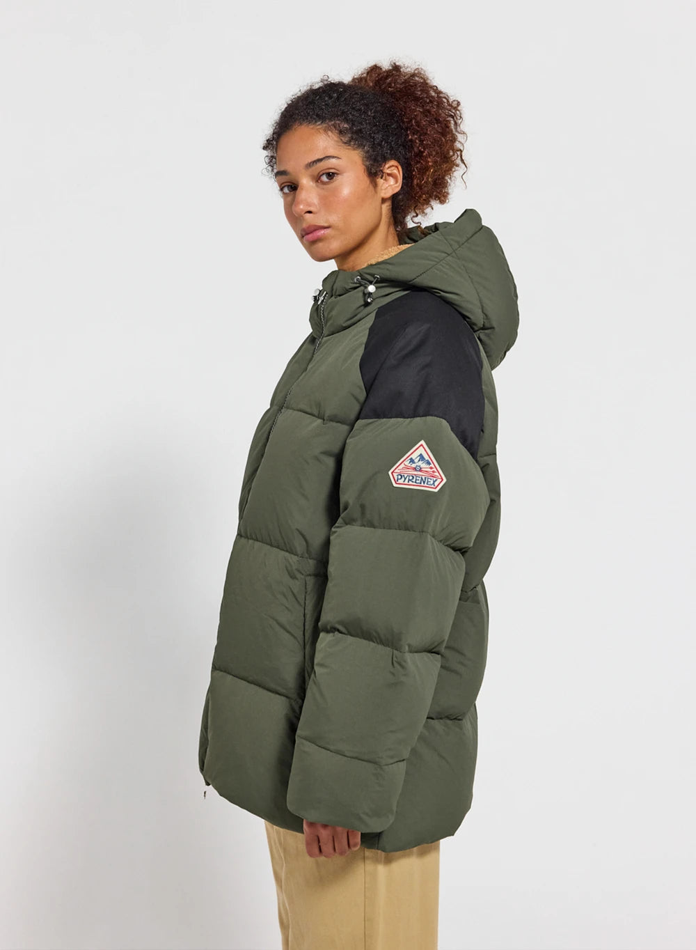 Pyrenex Retro Sten dark khaki unisex natural down jacket