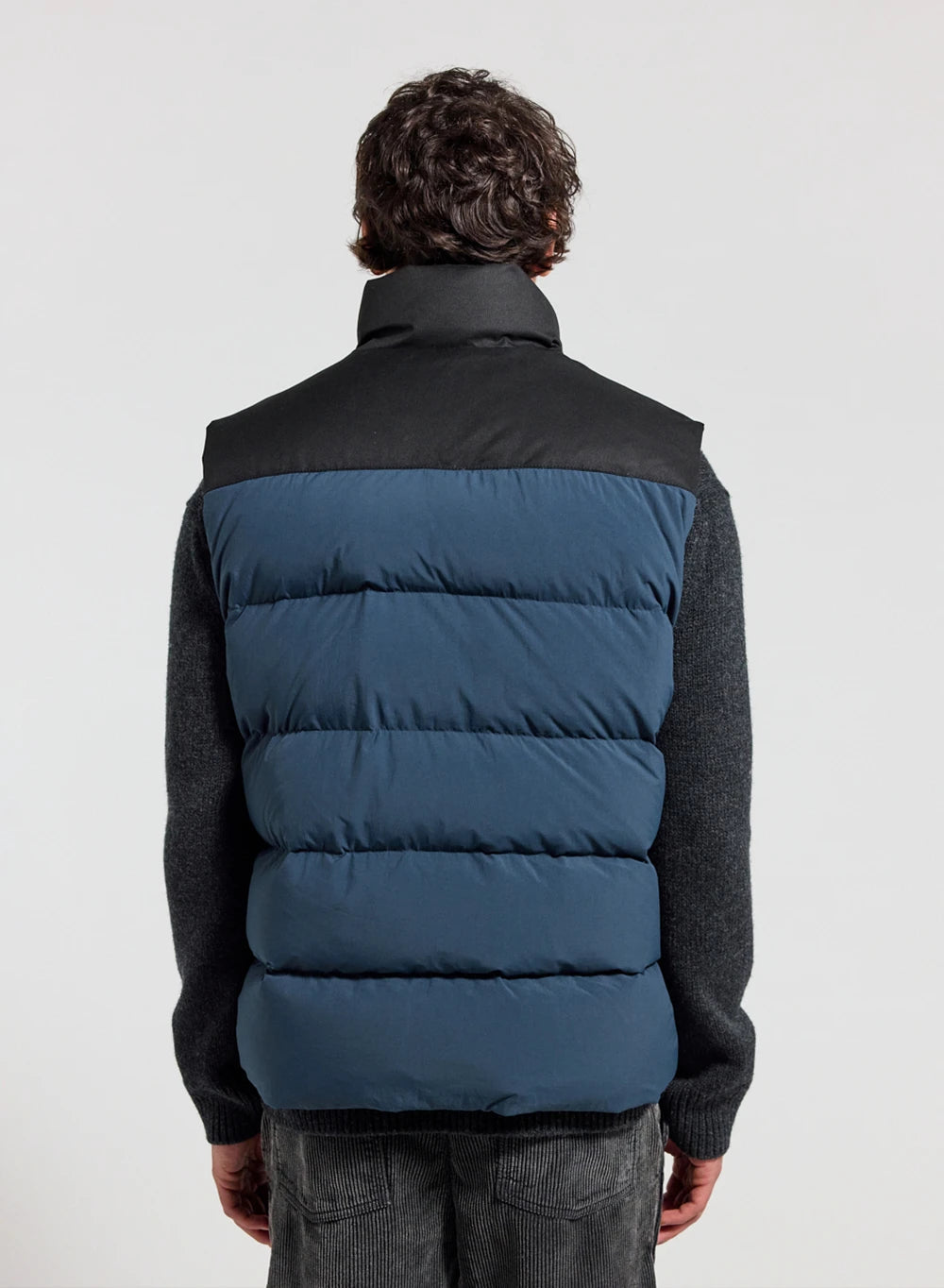 Pyrenex Retro John petrol blue sleeveless down jacket