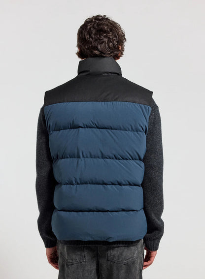 Pyrenex Retro John petrol blue sleeveless down jacket
