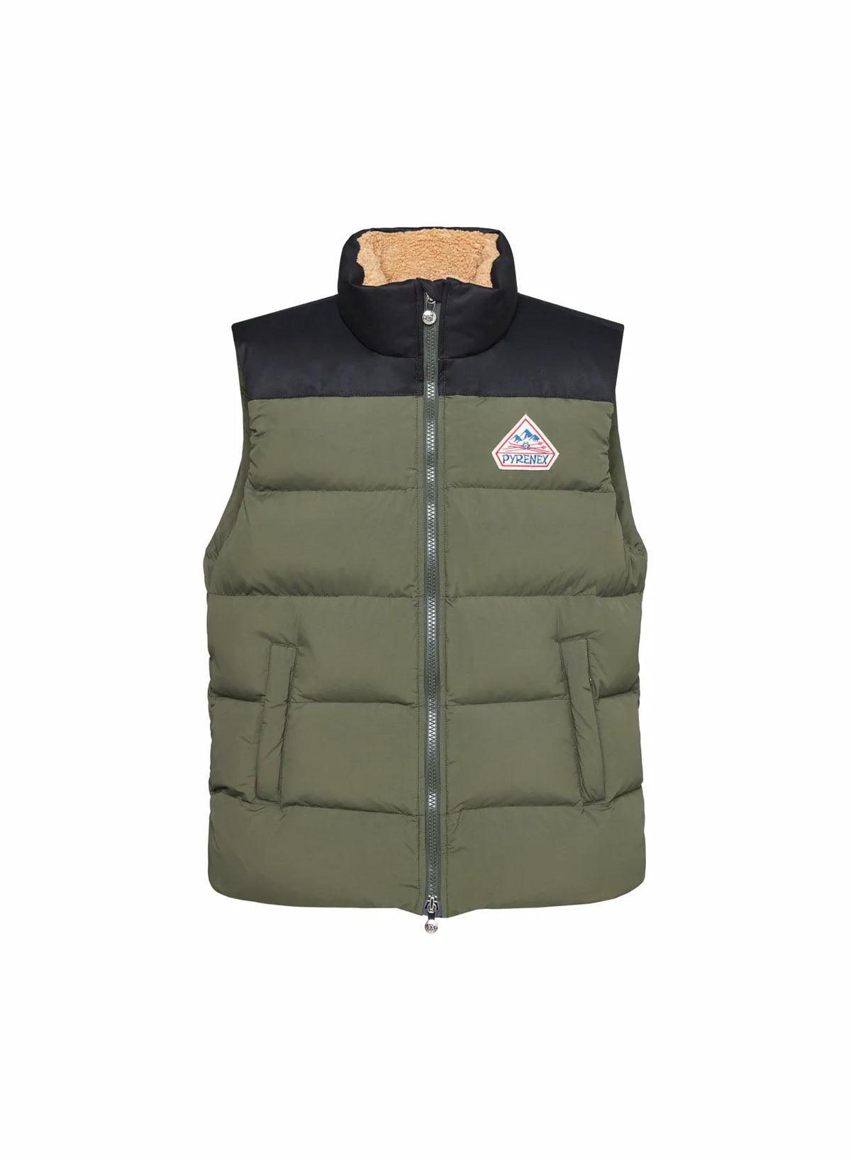 Pyrenex Retro John sleeveless down jacket dark khaki