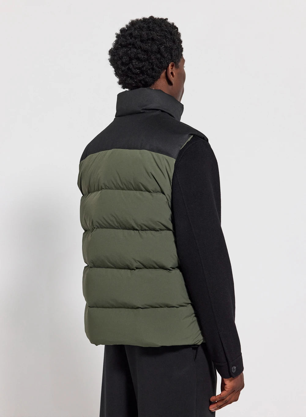 Pyrenex Retro John sleeveless down jacket dark khaki