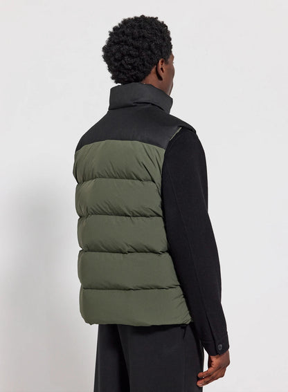 Pyrenex Retro John sleeveless down jacket dark khaki
