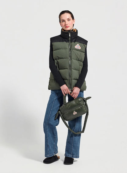 Pyrenex Retro John sleeveless down jacket dark khaki