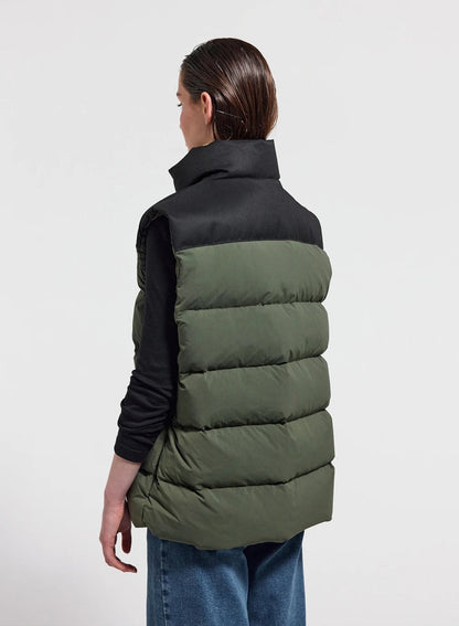 Pyrenex Retro John sleeveless down jacket dark khaki