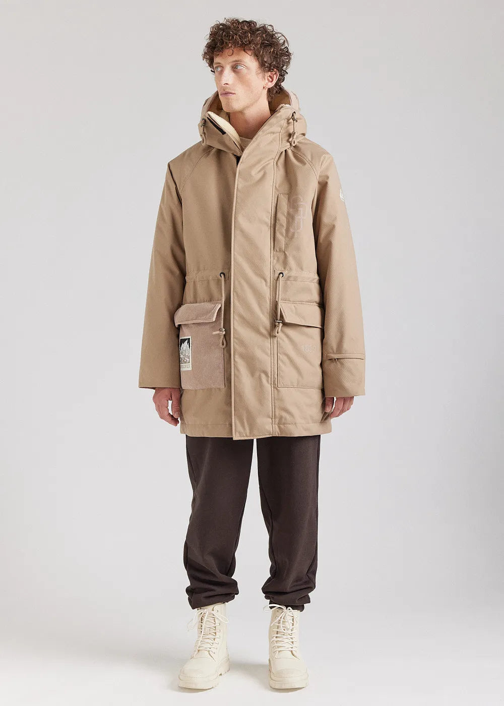 Men's winter parka Pyrenex x Supakitch PRK Light Taupe