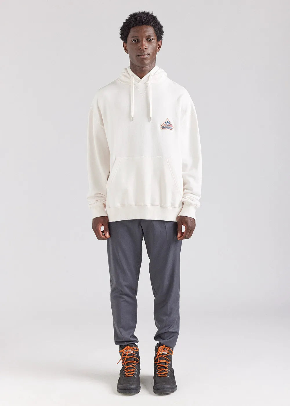 Pyrenex Journey Chalk unisex organic cotton hoodie