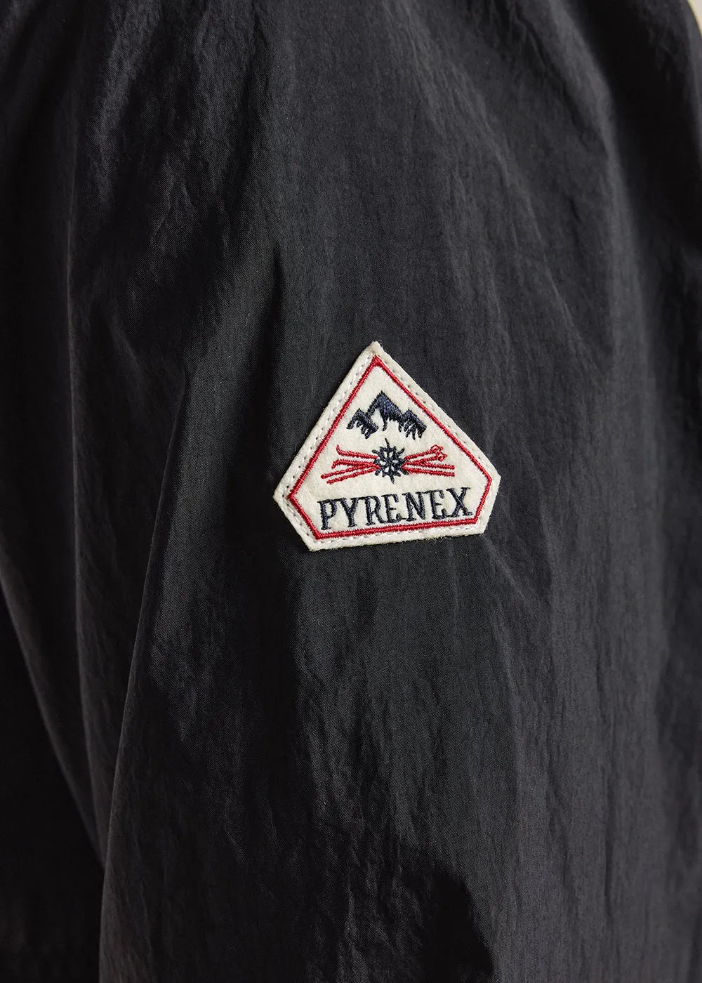 Ridge Black unisex hooded windbreaker