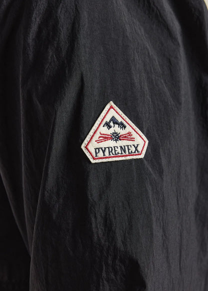 Ridge Black unisex hooded windbreaker