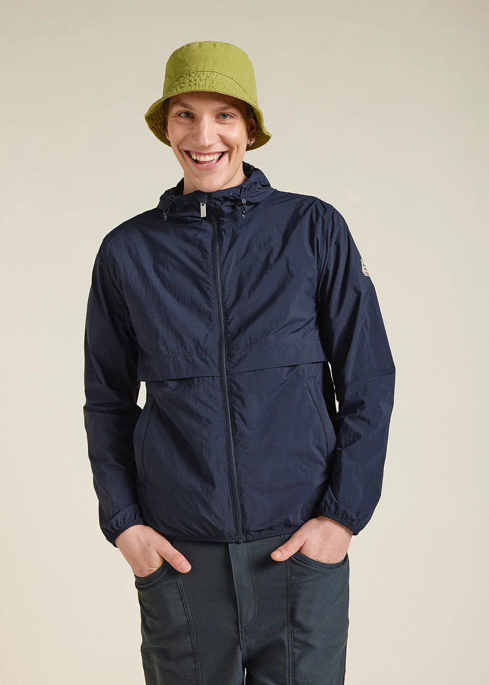 Ridge Deep Ink unisex hooded windbreaker