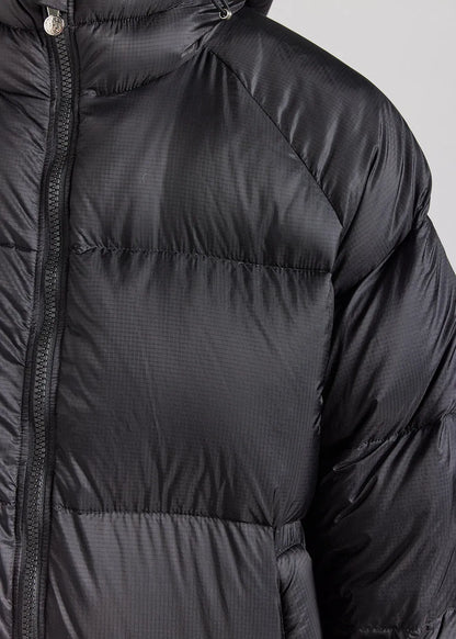 Pyrenex Sten unisex hooded ripstop down jacket in black