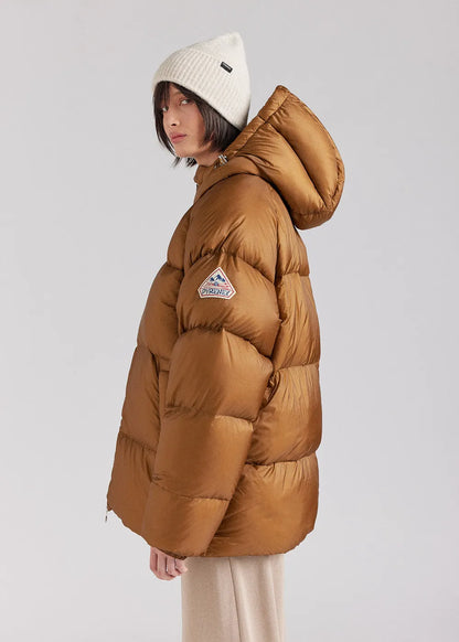Unisex pyrenex Sten ripstop bronze brown down jacket