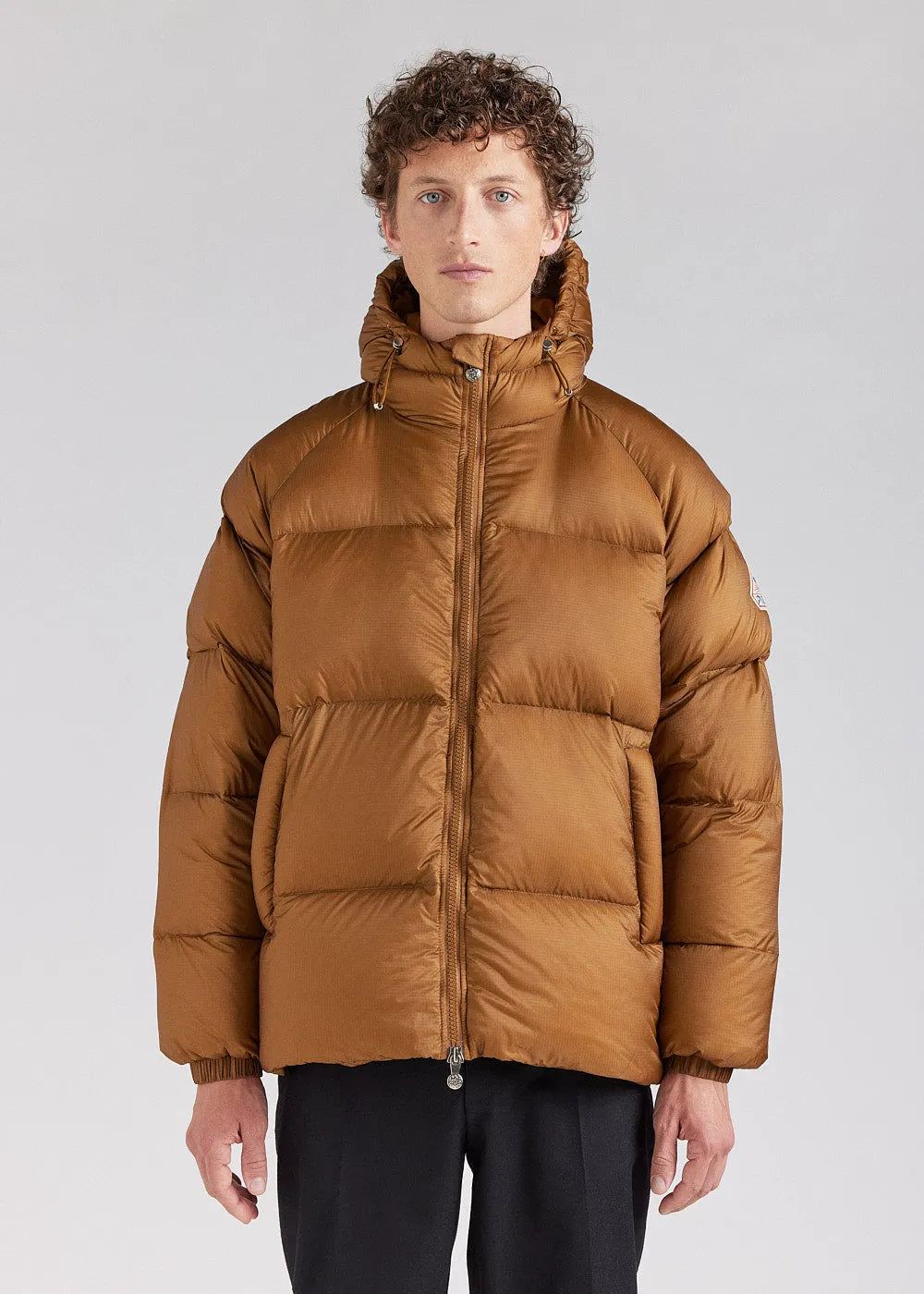 Unisex pyrenex Sten ripstop bronze brown down jacket